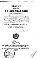 Résumé complet de chronologie générale et spećiale