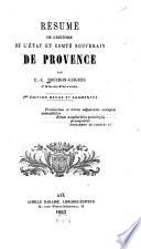 Résumé de l'histoire de l'étate et comté souverain de Provence