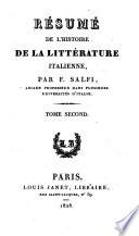 Résumé de l'histoire de la littérature italienne