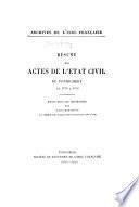 Résume des Actes de l'Etat civil de Pondichéry ...: De 1736 à 1760