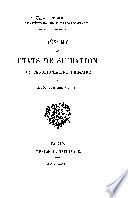 Résumé des états de situation de l'enseignement primaire