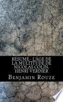 Résumé - l'Âge de la Multitude de Nicolas Colin, Henri Verdier