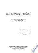 Résumés des communications de l'Association canadienne-française pour l'avancement des sciences