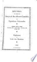 Réunion des membres des jurys et des divers comités des expositions universelles