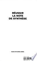 Réussir la note de synthèse