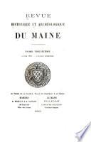Review historique et archeologique du Maine