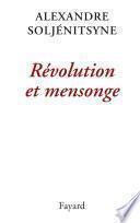 Révolution et mensonge