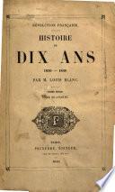 Révolution française Histoire de dix ans