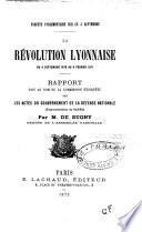 Révolution Lyonnaise du 4 sept. 1870 au 8 février 1871