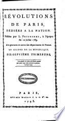 Révolutions de Paris, dédiées à la nation et au district des Petits-Augustins