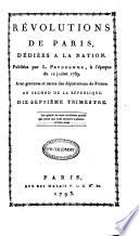 Révolutions de Paris, dédiées à la Nation