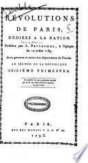 Révolutions de Paris, dédiées à la Nation