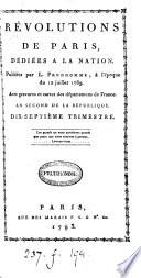 Révolutions de Paris, publ. par le sieur [L.M.] Prudhomme