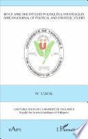 Revue africaine n° 1 / 2016 d'études politiques & stratégiques