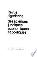 Revue algérienne des sciences juridiques, économiques et politiques