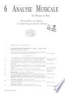 Revue analyse musicale