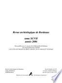 Revue archéologique de Bordeaux