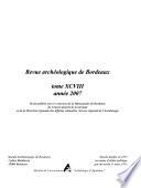 Revue archéologique de Bordeaux