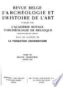 Revue belge d'archéologie et d'histoire de l'art