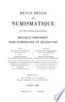Revue belge de numismatique et de sigillographie