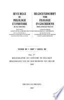 Revue belge de philologie et d'histoire