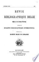 Revue bibliographique belge