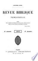 Revue biblique trimestrielle