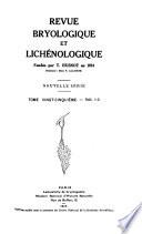 Revue bryologique et lichénologique
