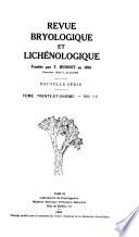 Revue bryologique et lichénologique