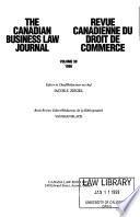 Revue Canadienne Du Droit de Commerce