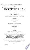 Revue catholique des institutions et du droit
