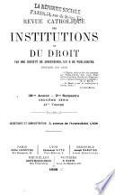 Revue catholique des institutions et du droit