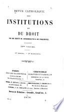 Revue catholique des institutions et du droit