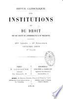 Revue catholique des institutions et du droit