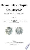 Revue catholique des revues françaises et étrangères