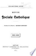 Revue catholique sociale et juridique ...