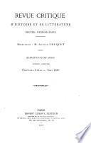 Revue critique d'histoire et de littérature