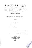 Revue critique d'histoire et de littérature