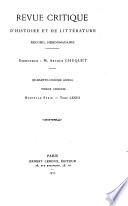 Revue critique d'histoire et de littérature