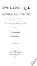 Revue critique d'histoire et de littérature