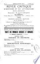 Revue critique d'histoire et de littérature