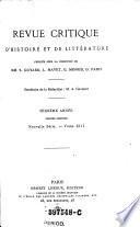 Revue critique d'histoire et de littérature