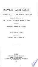 Revue critique d'histoire et de littérature