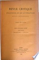 Revue critique d'histoire et de littérature