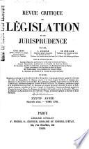 Revue critique de législation et de jurisprudence