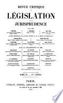 Revue critique de législation et de jurisprudence
