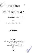 Revue critique des livres nouveaux