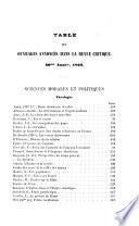 Revue Critique des Livres Nouveaux
