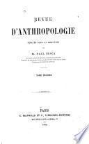Revue d'anthropologie