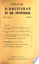 Revue d'ascétique et de mystique